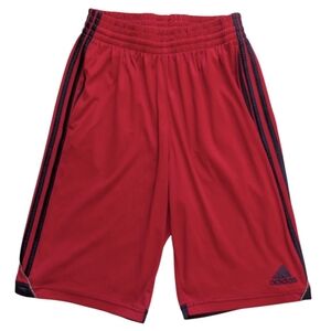 Adidas Men's Red and Black Athletic Shorts